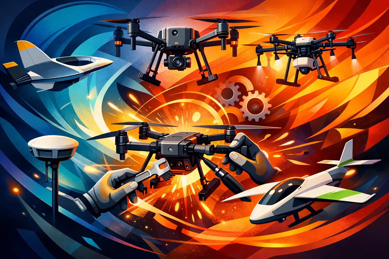 Mantenimiento de drones industriales bien hecho