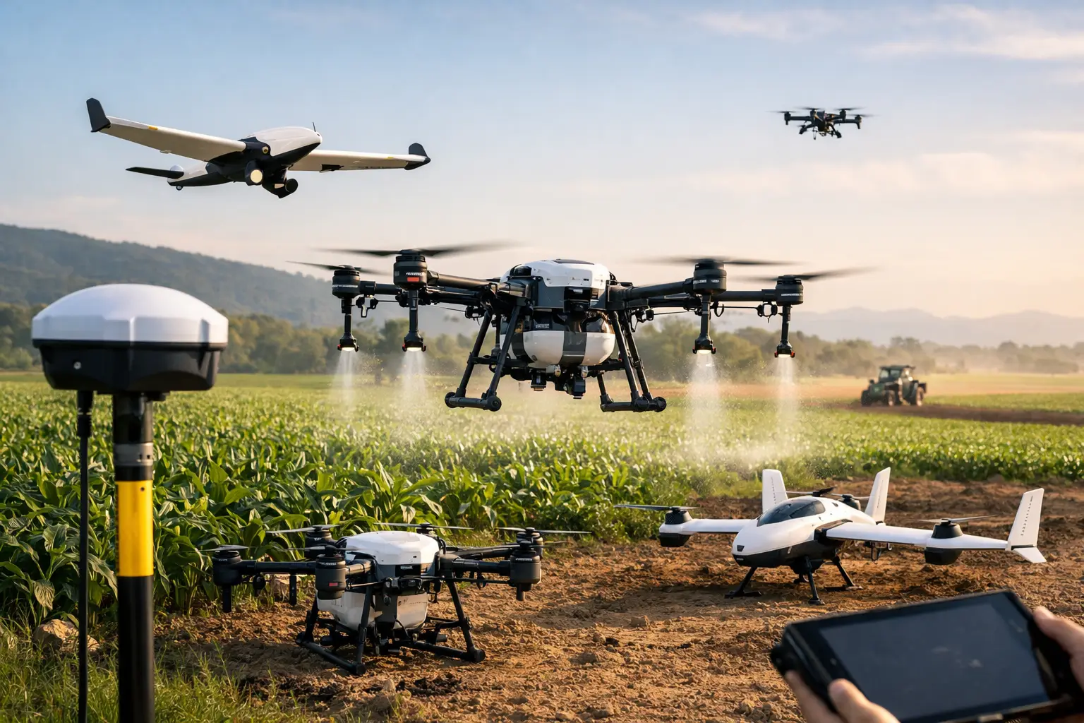 Automatización agrícola con drones en campo