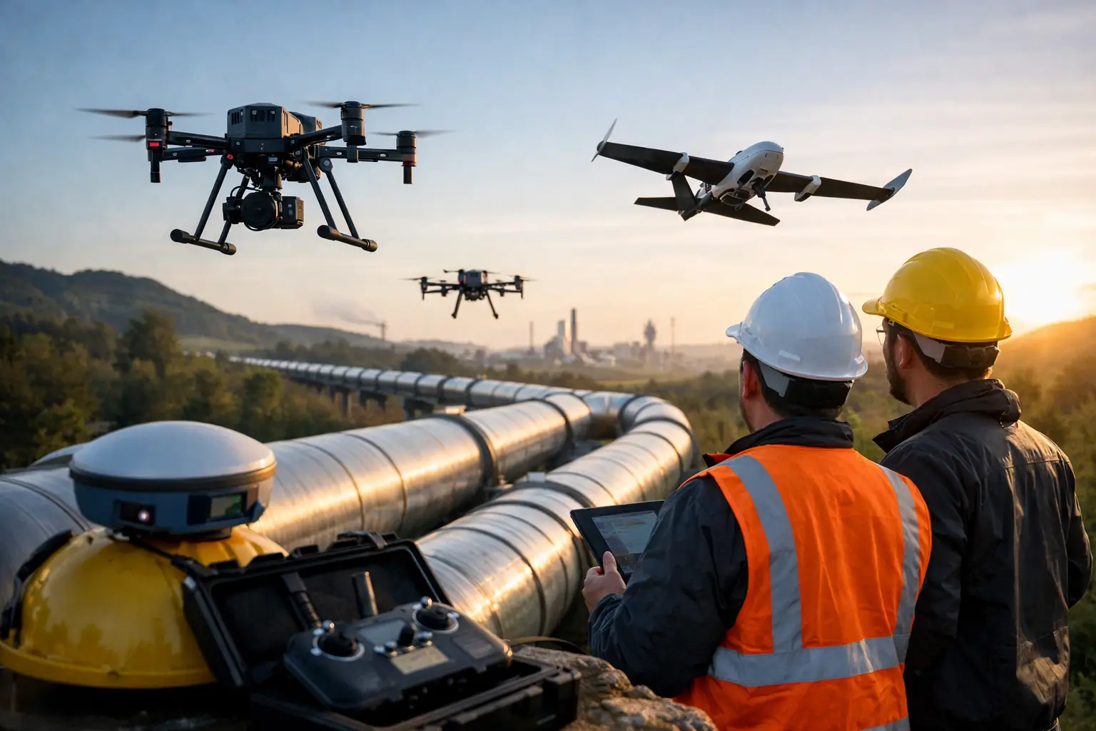 Cómo inspeccionar oleoductos con drones industriales